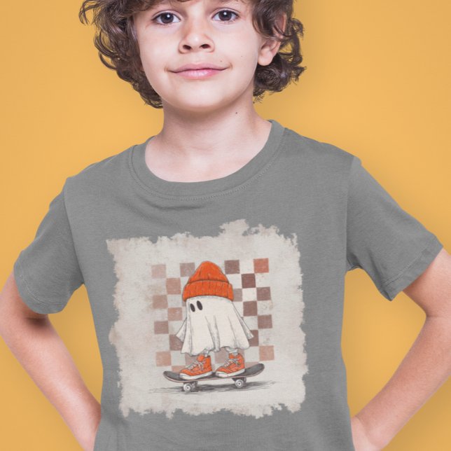 Skateboarding Ghost Retro Grunge Tri-Blend Shirt (Von Creator hochgeladen)