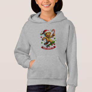 Skateboarding Gingerbread Joy Hoodie