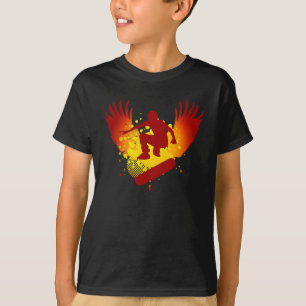Skateboarding HochfI. Sonnenuntergang verblassen T-Shirt