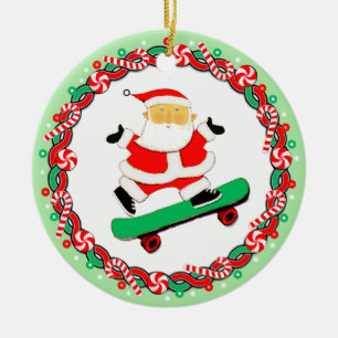 Skateboarding Holiday Geschenk Keramik Ornament