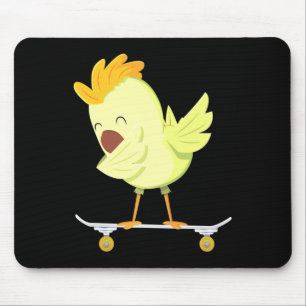 Skateboarding-Huhn Huhn Auf Skateboard Geschenk Fü Mousepad