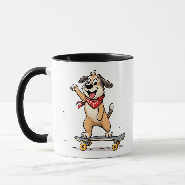 Skateboarding Hund Tasse - Spaß und spielerisches  (Links)