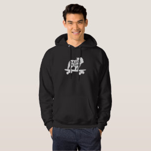 Skateboarding Hunde-Silhouette   Bulldog an Bord Hoodie