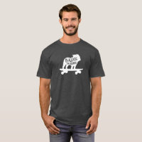 Skateboarding Hunde-Silhouette | Bulldog an Bord
