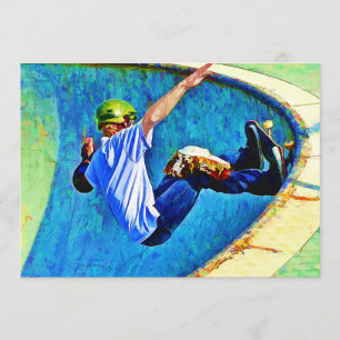 Skateboarding in der Schüssel Einladung