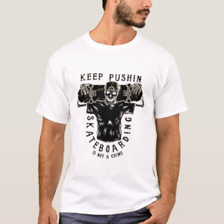 Skateboarding Is Not A Crime-Skeleton Skater Retro T-Shirt