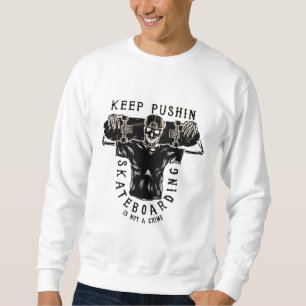Skateboarding ist kein Verbrechen-Skeleton Skater Sweatshirt