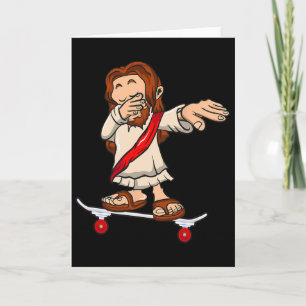 Skateboarding Jesus auf Skateboard Geschenk für Sk Karte