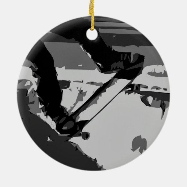 Skateboarding Keramik Ornament (Hinten)