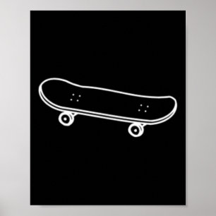 Skateboarding - Kleines süßes Skateboard Einfache Poster
