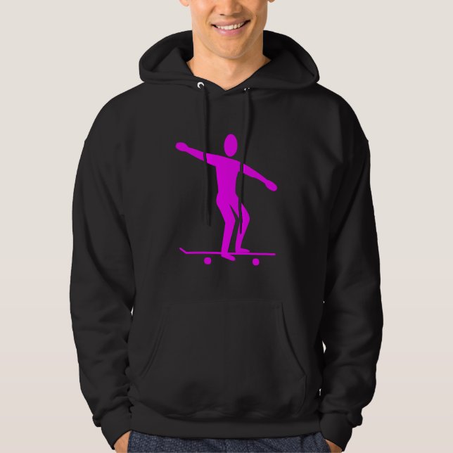 Skateboarding - Magenta Hoodie (Vorderseite)