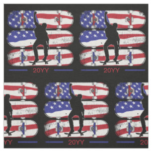 Skateboarding Men - USA American Flag Stoff