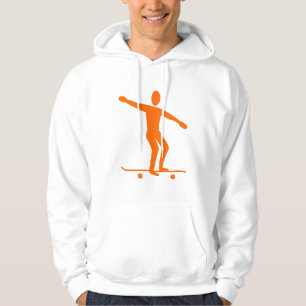 Skateboarding - Orange Hoodie