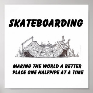 Skateboarding-Philosophie Poster