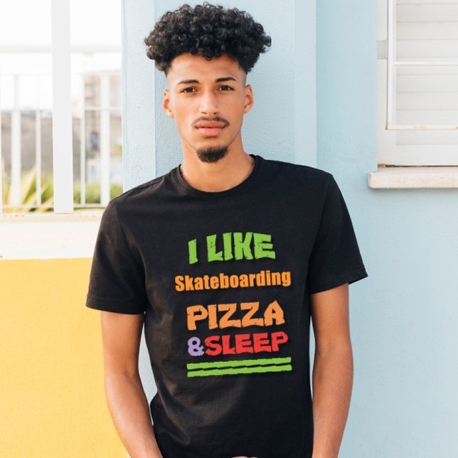 Skateboarding, Pizza, Sleep Unisex T-Shirt (Von Creator hochgeladen)