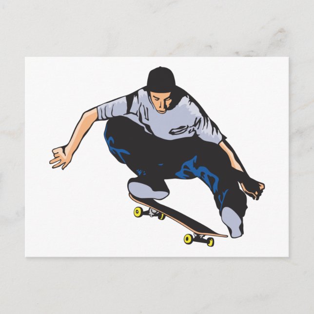 Skateboarding Postkarte (Vorderseite)