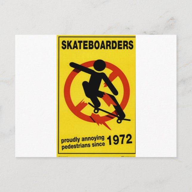 Skateboarding Postkarte (Vorderseite)