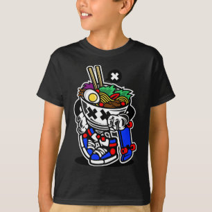 Skateboarding-Ramen-Nudel-Ck-Zur-Schule-Anime-Tren T-Shirt