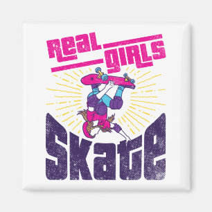 Skateboarding Real Girls Skate Magnet