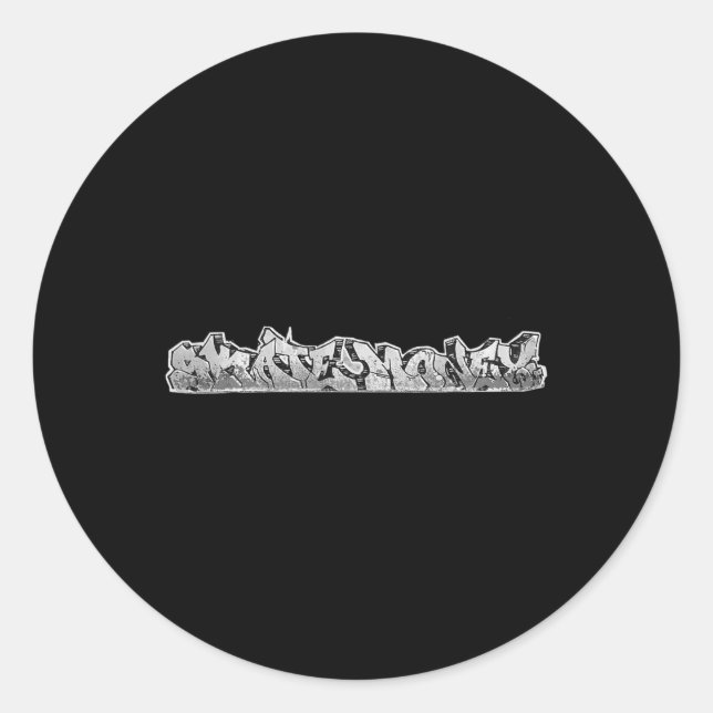 Skateboarding  runder aufkleber (Vorderseite)