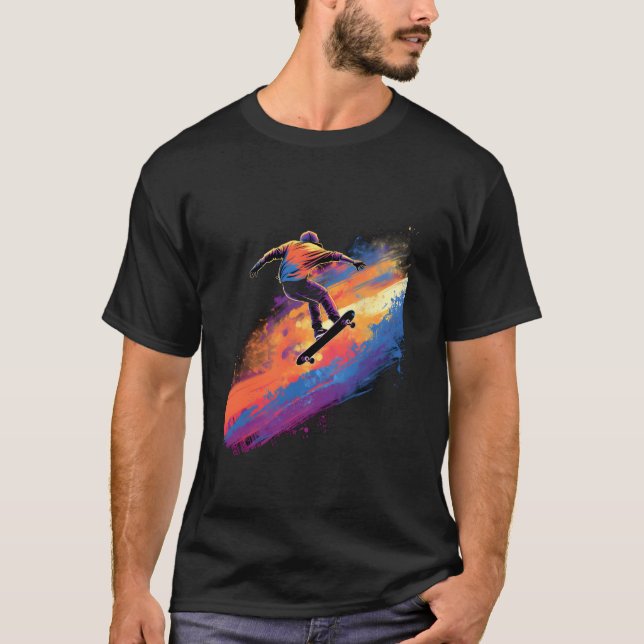 Skateboarding Skateboarder Halfpipe Jumg Skating P T-Shirt (Vorderseite)