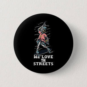Skateboarding Skateboarder Skateboard Skate Skelet Button