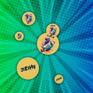 Skateboarding Skater Happy Birthday Monogram Mus | Konfetti