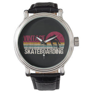 Skateboarding Skater Vintage Retro Armbanduhr