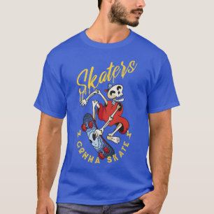 Skateboarding Skeleton Fingerboarding Skater Finge T-Shirt