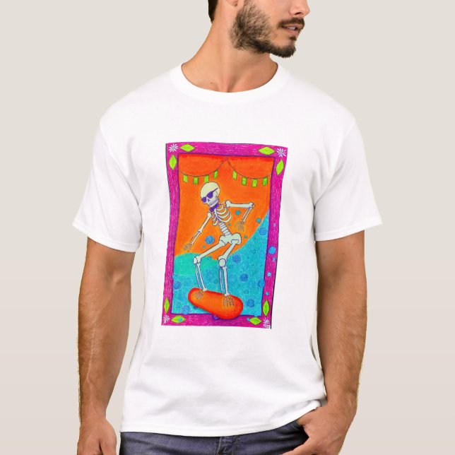 Skateboarding-Skelett T-Shirt (Vorderseite)