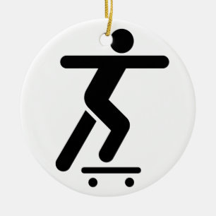 Skateboarding Symbol-Verzierung Keramik Ornament