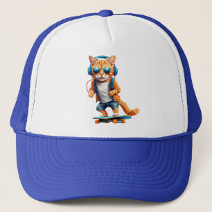 Skateboarding Tabby Baseball Hat Truckerkappe