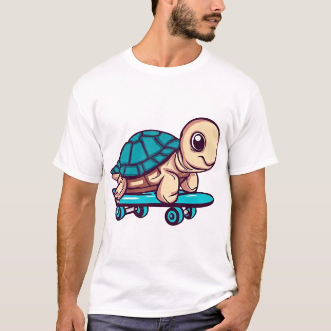 Skateboarding Turtle T-Shirt (Vorderseite)