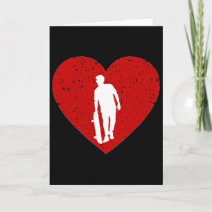 Skateboarding Valentinstag für Skateboardliebhaber Karte