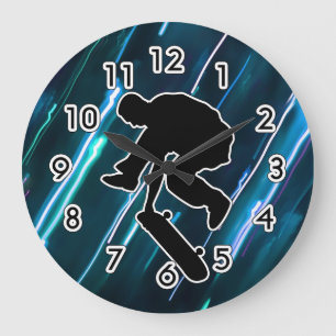 Skateboarding Wall Clocks Große Wanduhr