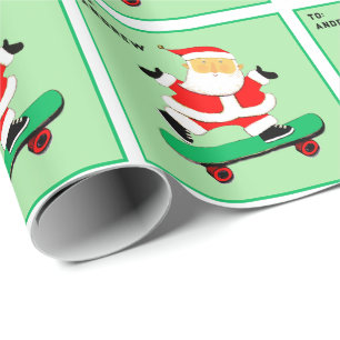 Skateboarding-Weihnachtsgeschenk Geschenkpapier
