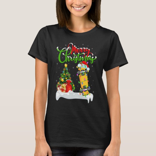 Skateboarding   Xmas Decorations Skateboarding Chr T-Shirt (Vorderseite)