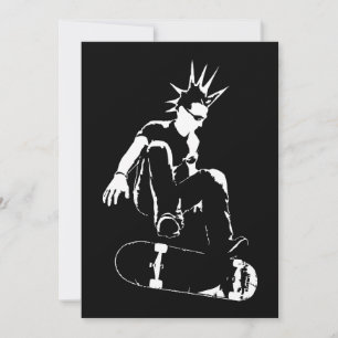 Skateboardpunk Einladung