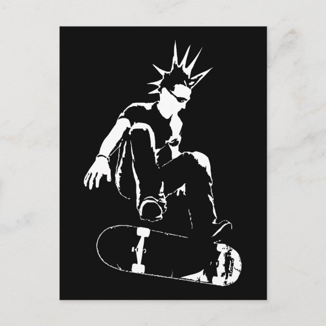 Skateboardpunk Postkarte (Vorderseite)