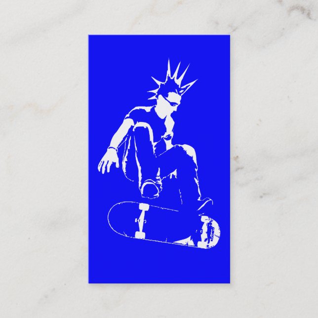 Skateboardpunk Visitenkarte (Vorderseite)