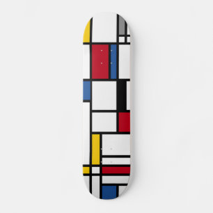 Skateboards art Piet Mondrian abstraktion