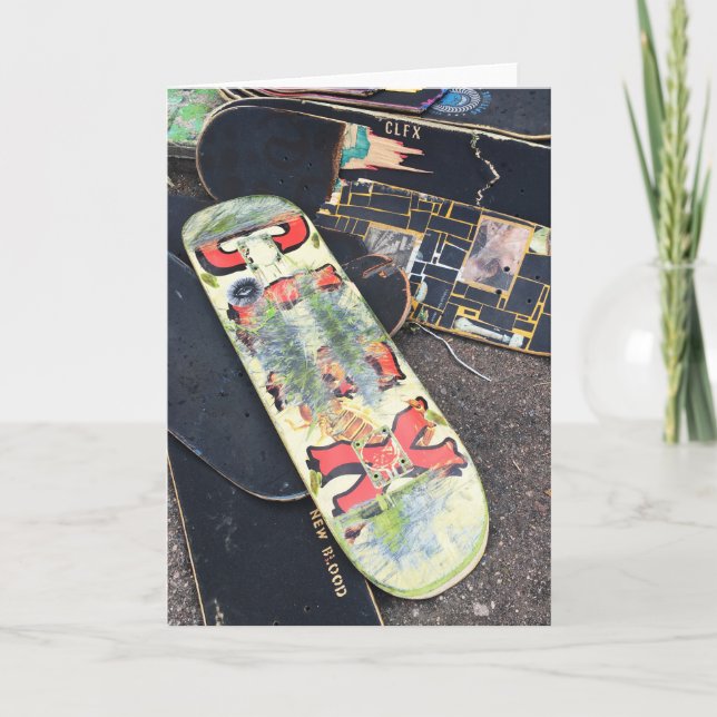 Skateboards Feiertagskarte (Vorderseite)