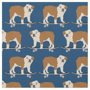 Skateboards für Bulldog-Hunde Stoff