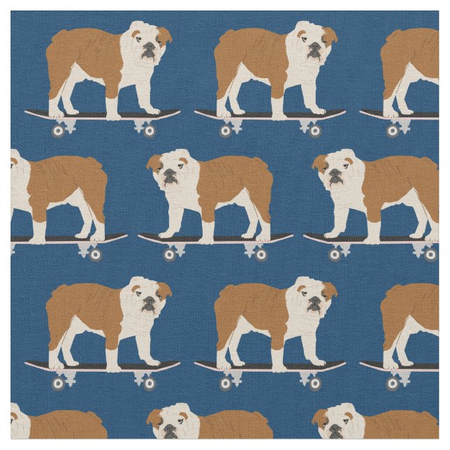 Skateboards für Bulldog-Hunde Stoff (Nahaufnahme)