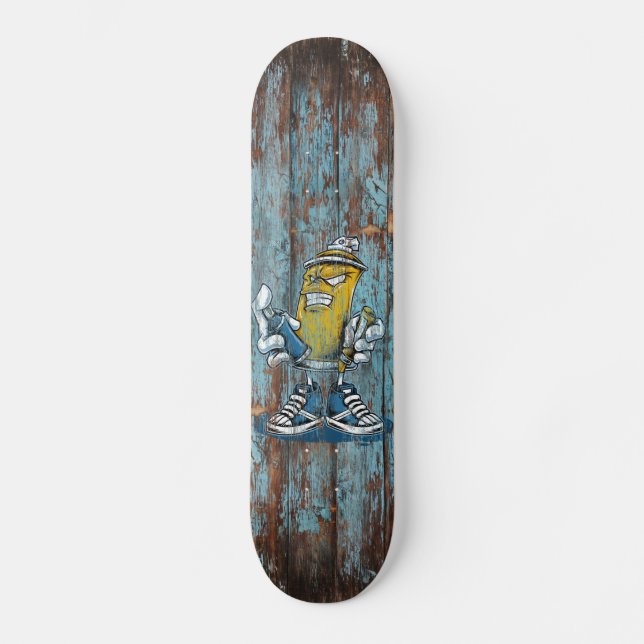 Skateboards graffiti sur planche en bois usée (Vorderseite)