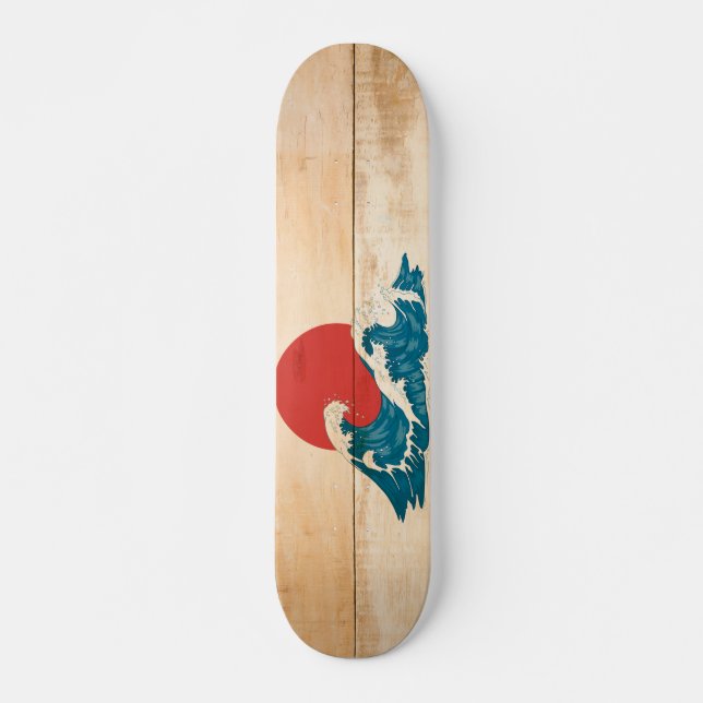 Skateboards, vage japonaise sur bois skateboard (Vorne)