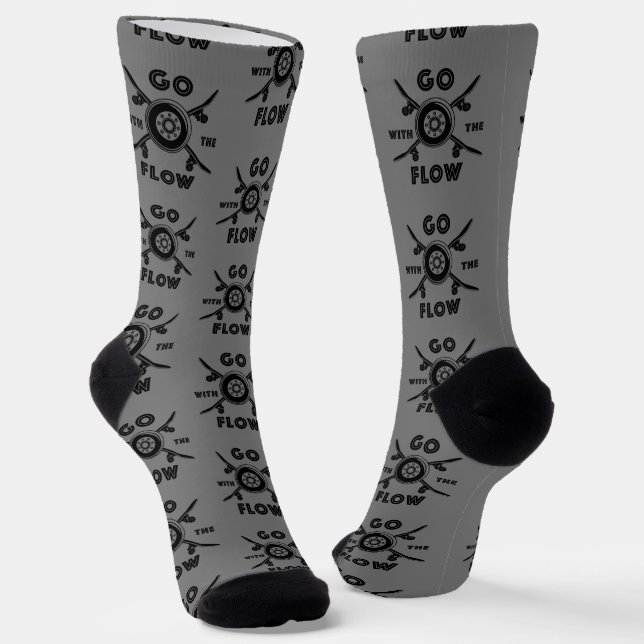 Skateboardsocken gehen mit grauem Fluss einher Socken (Gewinkelt)