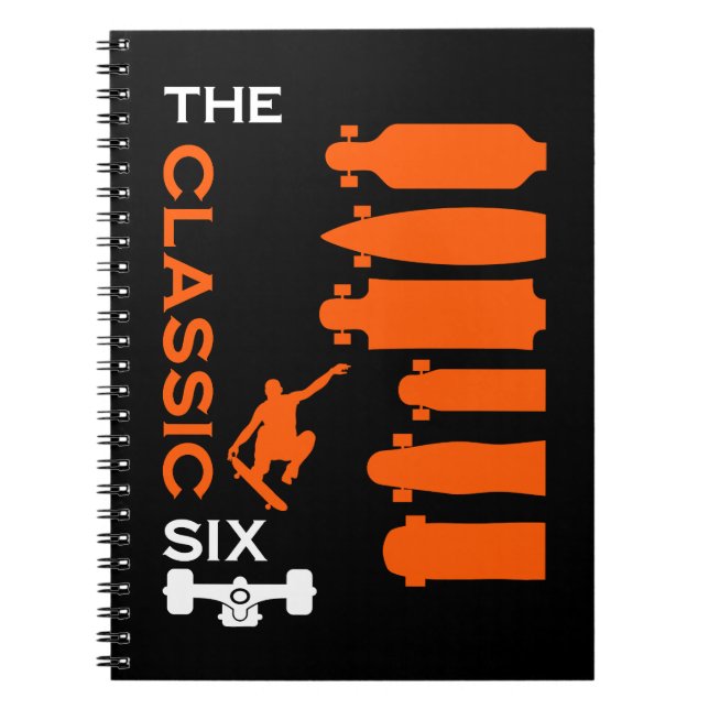 Skateboardtypen Notizblock (Vorderseite)