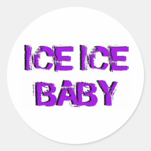 SkateChick Ice Ice Baby Runder Aufkleber