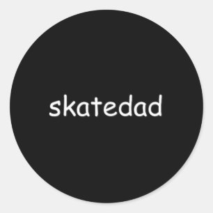 Skatedad-Design für Väter, die Skateboard fahren Runder Aufkleber